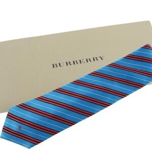 Burberry Vibrant Blue and Red Striped Tie